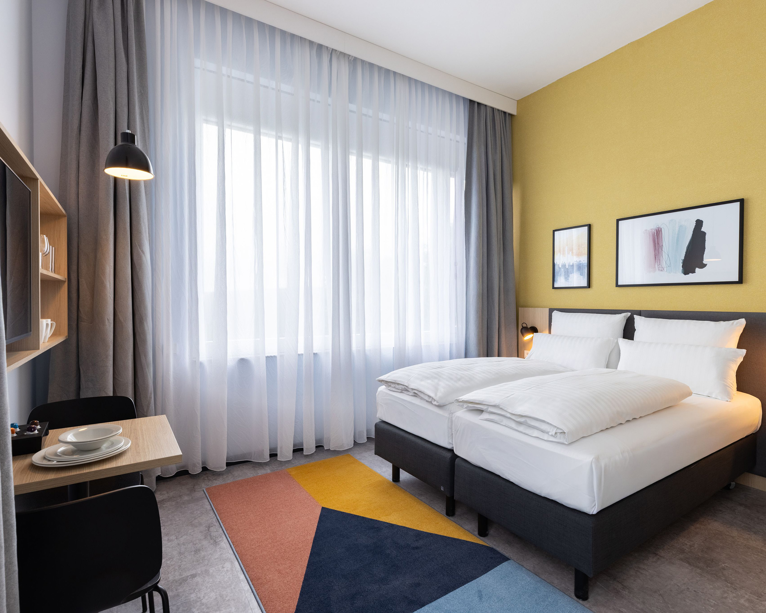 Design ohne Titel - 1 Studioappartment der Candlewood Suites Airport Berlin. Bildquelle: NOVUM Hospitality