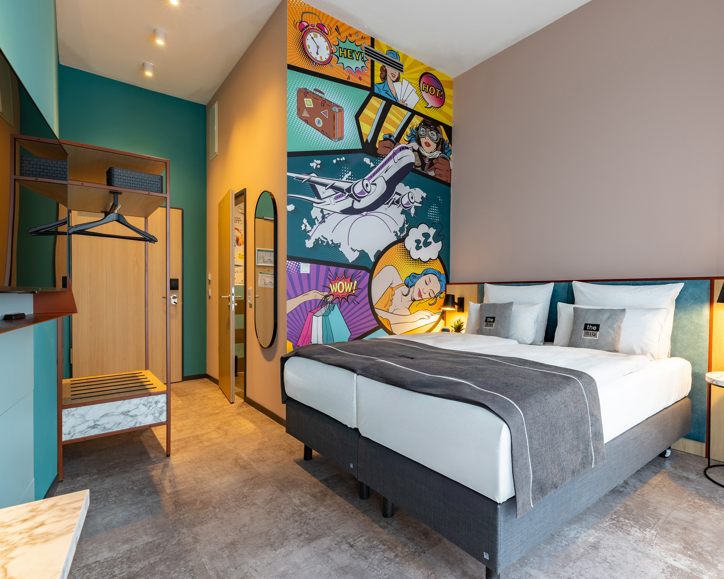 NOVUM Hospitality_Holiday Inn - the niu Pax_Zimmeransicht_2 Hotelzimmer in the niu pax Berlin. Bildquelle: NOVUM Hospitality