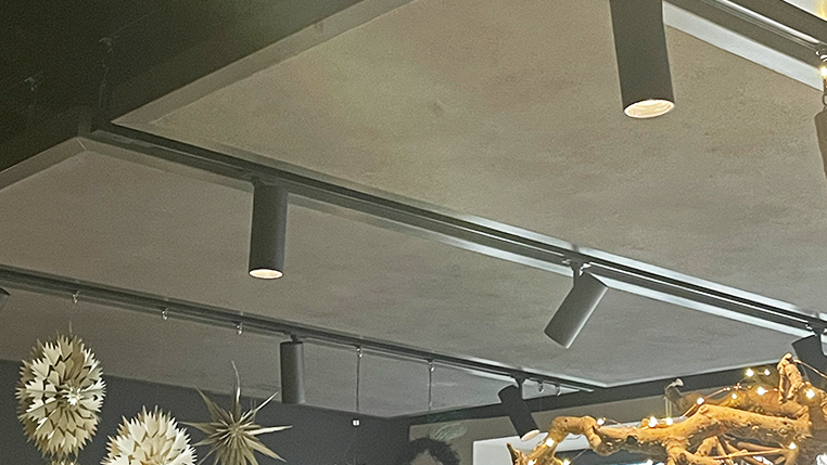Ceiling panel in a shop